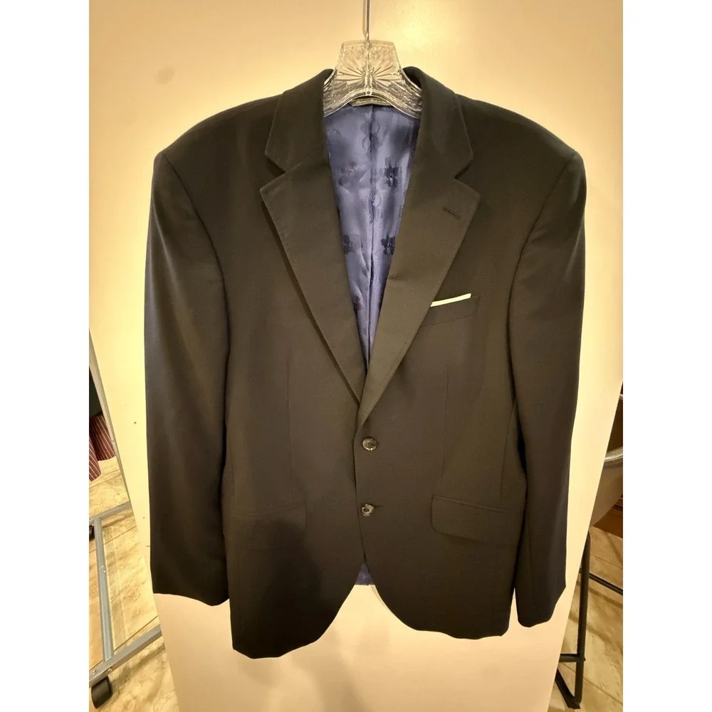Ted Baker London Men's Black Wool Suit Jacket Blazer Notch Lapel XS